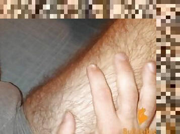 Bi Solo Guy Flexing and Slapping his Thigh  Filling Condom with Cum