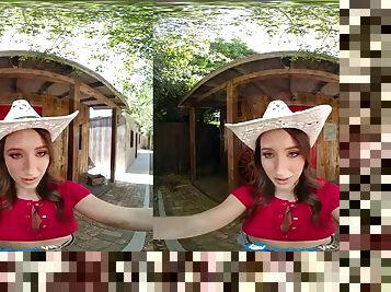 Busty teen Charly Summer wants you hard for wild cowgirl porn in VR