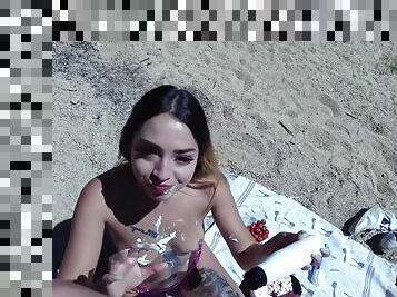 Hardcore Picnic For Young Colombian Melania Dark And Her Boyfriend Yeri