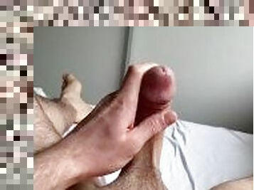 Jerking off and playing with precum until cum exploded / check out my onlyfans for more