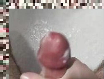 baignade, masturbation, amateur, secousses, ejaculation, douche, solo