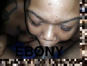 Big tits ebony thot throat
