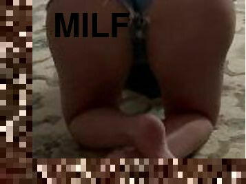 Amazing Latina Milf showing off ass in booty shorts