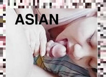 asiatisk, röv, avsugning, cumshot, milf, mamma, par, sprut, blond, filipinsk