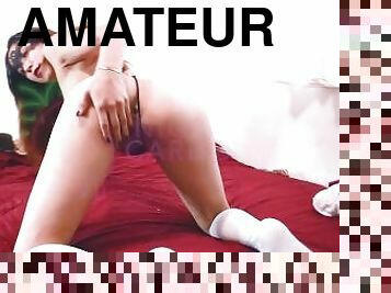 masturbation, amatör, latinska, pov, ensam
