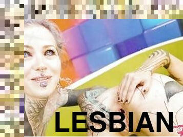 Tattoo Lesbian gets HARD fisted till she have a REAL ORGASM, alt goth punk