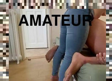 amatör, anal, creampie, trosor, brittisk, bedragen, dominans, femdom