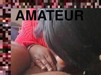 amatör, oral-seks, siyahi-kadın