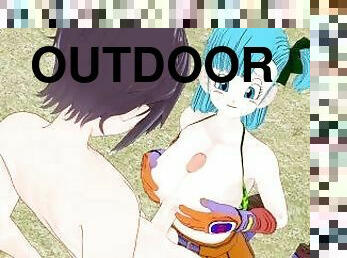 Bulma and I have intense sex outdoors. - Dragon Ball Hentai