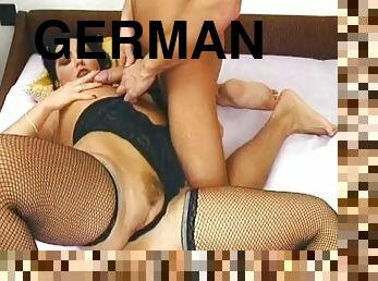 doggy, dilettant, anal-sex, beule-schuss, erotisch-mutti, schwer, deutsch, weinlese, chubby, strümpfe