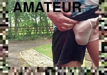 masturbation, utomhus, amatör, gay, juckande, webbkamera, muskulös