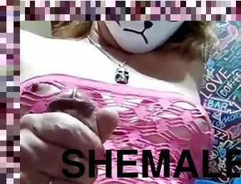 Shemale handjob, cum and anal play compilation