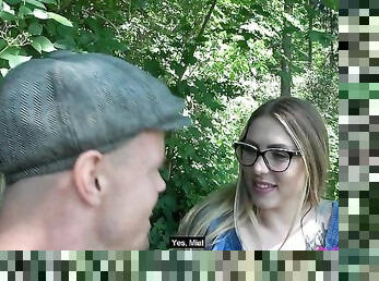 PUBLIC: German STEPFATHER fucks MILF with GLASSES at forest edge (OUTDOOR) - SEX-FREUNDSCHAFTEN